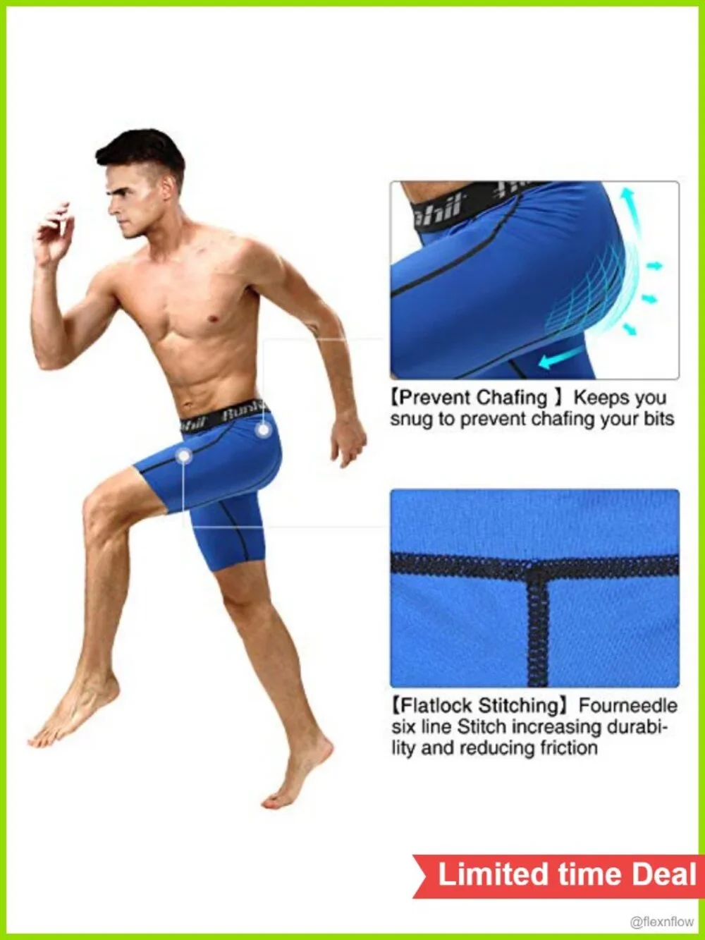 Compression Shorts Men Spandex Running Athletic Workout